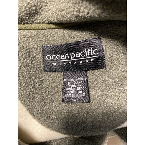 Ocean Pacific Menswear Fleece Jacket Mens Large Cream‎ - Picture 5 of 5